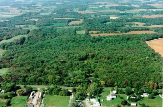 Aerial photo of the Nature Center